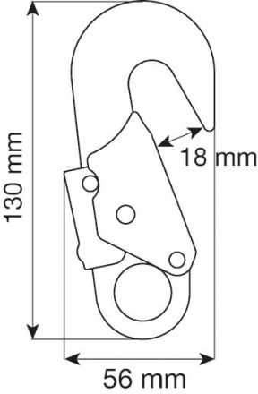 Карабин-коннектор STEEL HOOK 18 мм