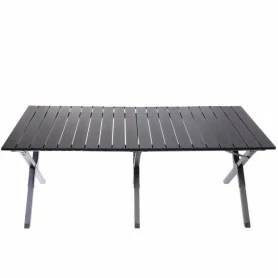 Стол кемпинговый складной, 114*59*43 см, цвет: чёрный, каркас алюминий