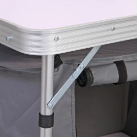 Стол кемпинговый складной 120*47*54-70 см, с 2-мя подвесными отделениями