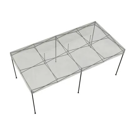 Тент-шатер быстросборный Helex 4360 3x6х3м (раскладывается гармошкой) белый полиэстер