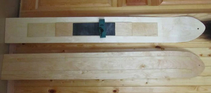 Лыжи Зима с полозьями (береза, осина 180мм), длина 120 см