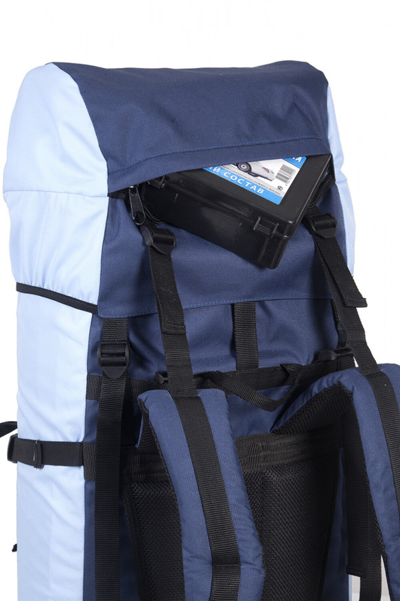 Рюкзак туристический Оптимал 4, синий-голубой, 70 л, ТАЙФ