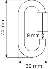 Соединительный элемент 8 mm Oval Quick Link Stainless, CAMP