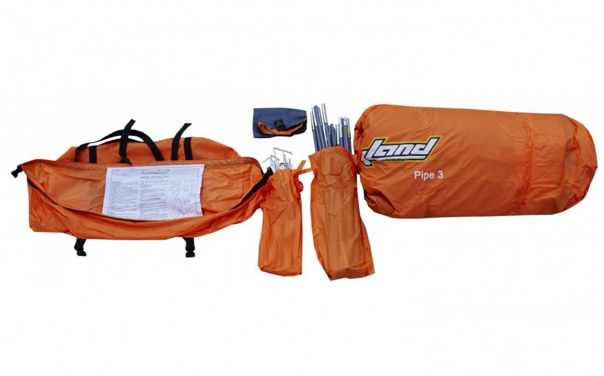 Палатка RockLand Pipe 3,трехместная, красный цвет