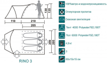 Палатка Canadian Camper Rino 3, цвет woodland