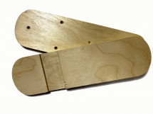 Лыжи Лесные, дерево-пластик, длина 165 см, ширина 11 см