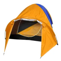 Палатка Турист Мастер Кама-4 двухслойная, цвет оранжево-синий