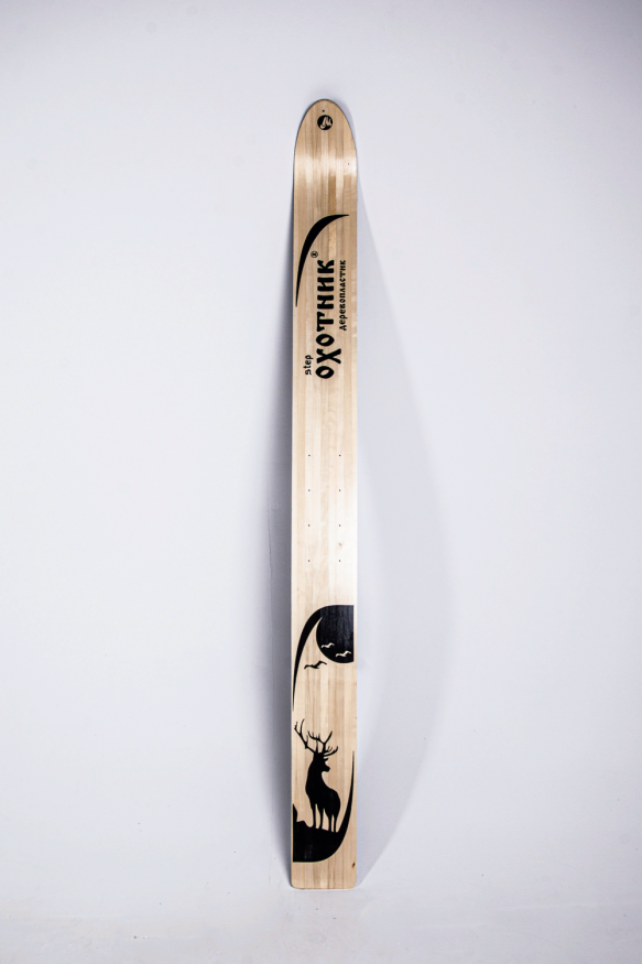 Лыжи ОХОТНИК, дерево-пластик, длина 175 см, ширина 15 см