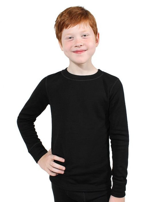 Детский комплект термобелья GUAHOO Kids Heavy черный (Размер M)