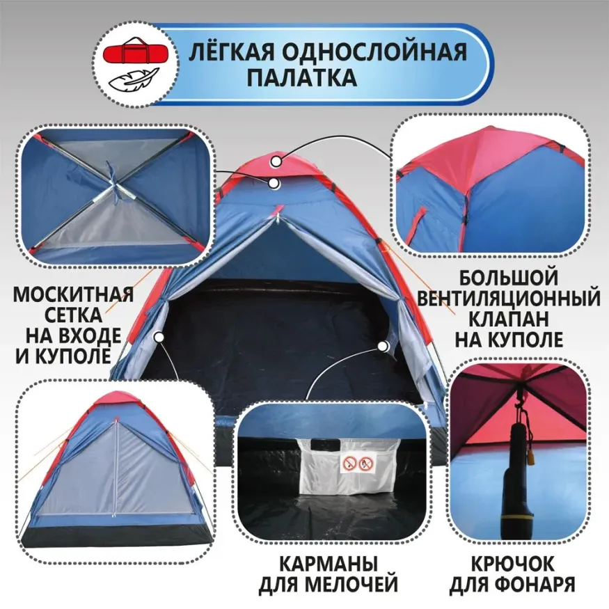 Палатка Arten Space 2-местная, синяя