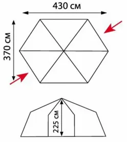 Шатер Mosquito orange, оранжевый, Tramp Lite