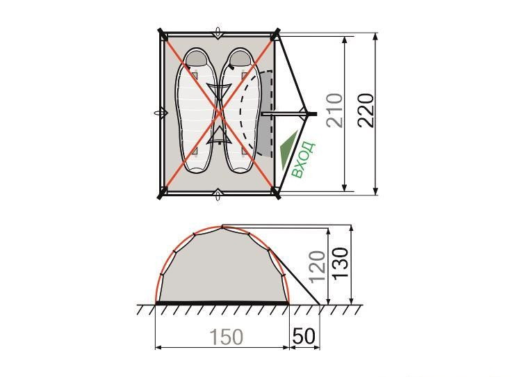 Палатка GreenLand Troll 2-местная