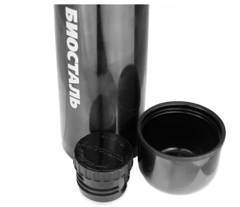 Термос Биосталь с узкой горловиной, цвет вороненая сталь, 0,5 л